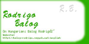 rodrigo balog business card